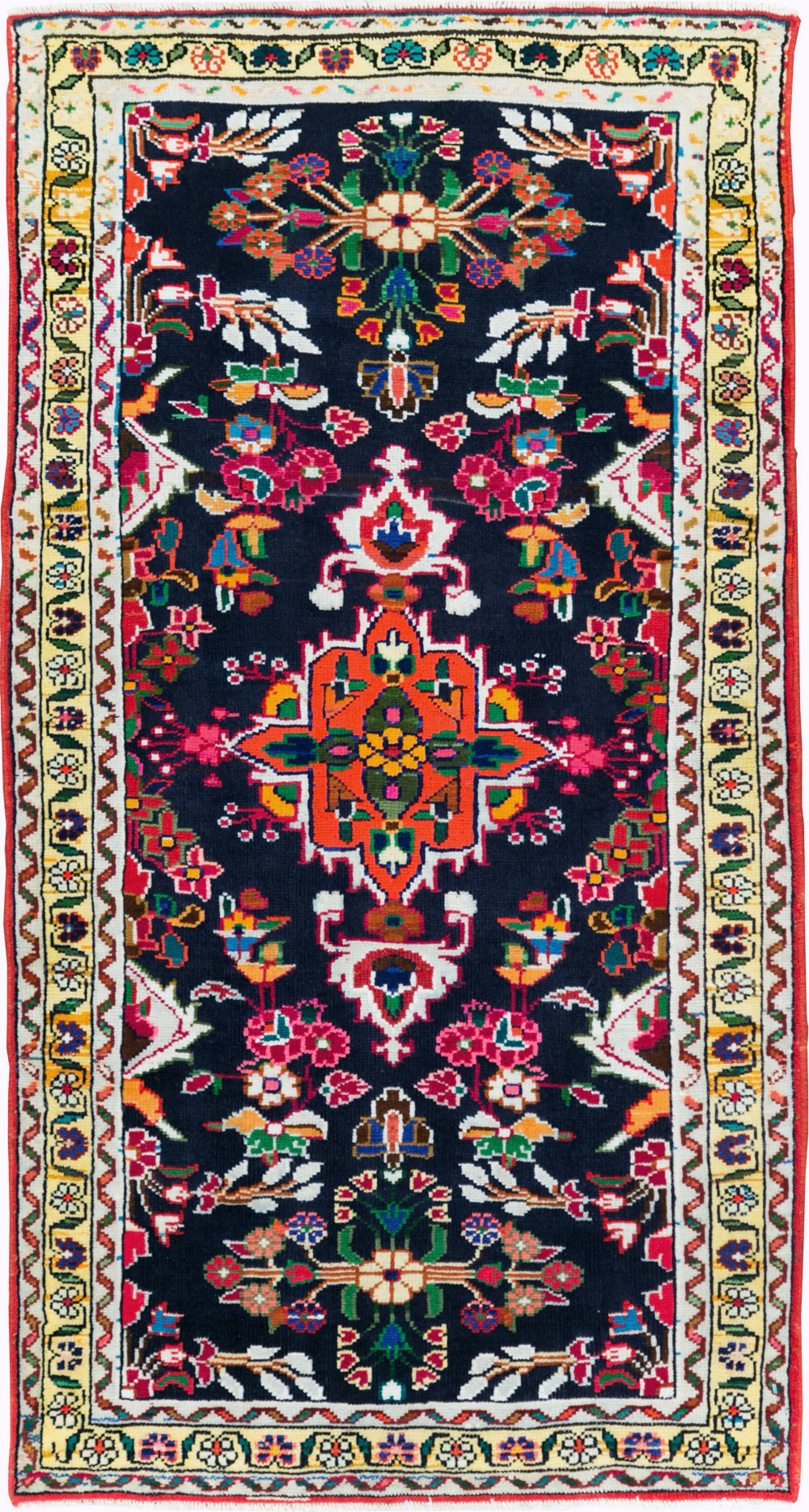 Vintage Persian Hamadan Rug, No.27369 - Staging