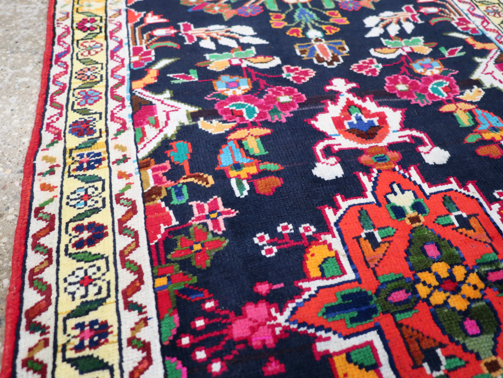 Vintage Persian Hamadan Rug, No.27369 - Staging