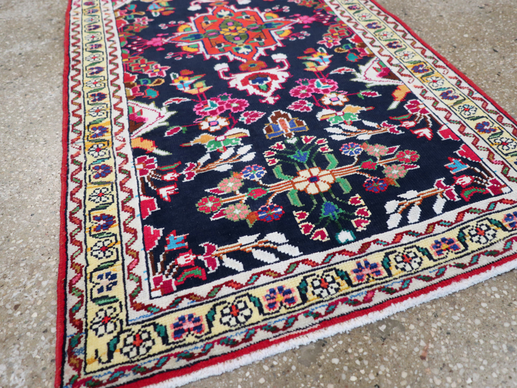 Vintage Persian Hamadan Rug, No.27369 - Staging