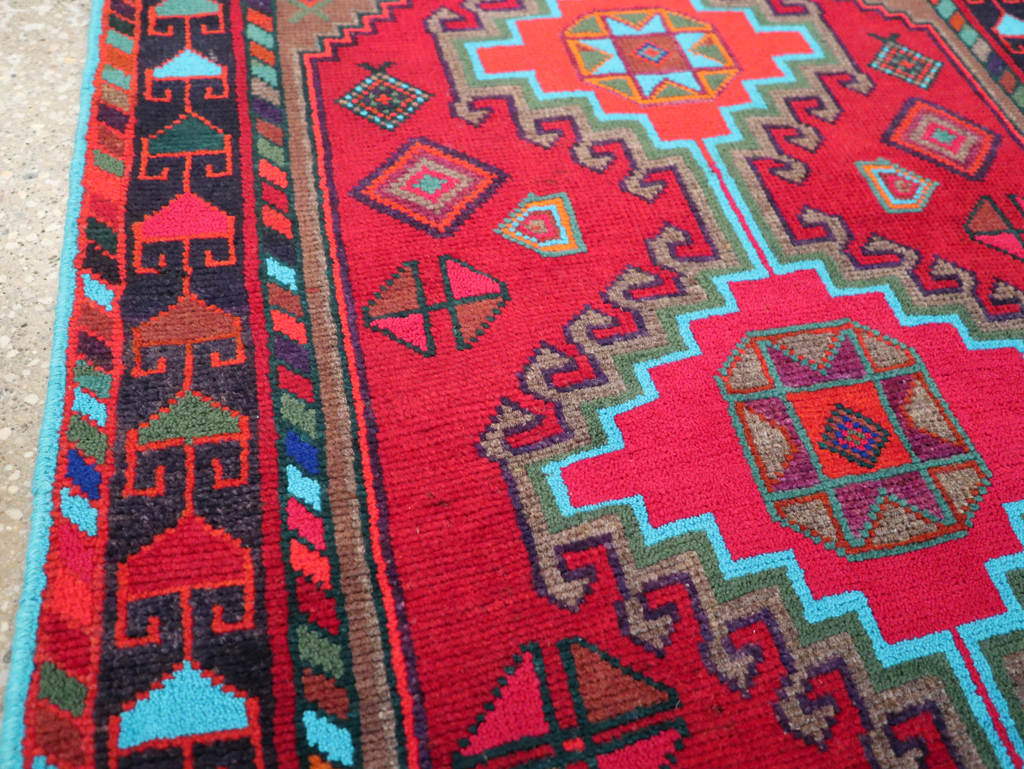 Vintage Persian Hamadan Rug, No.27370 - Staging