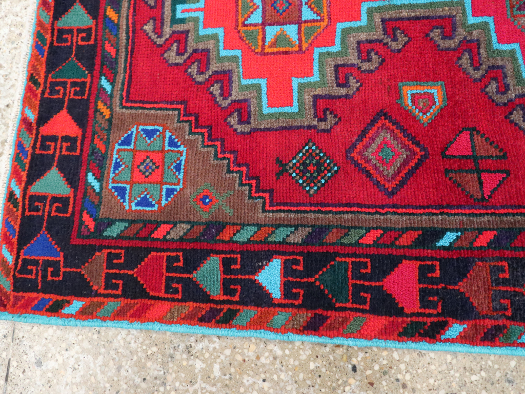 Vintage Persian Hamadan Rug, No.27370 - Staging