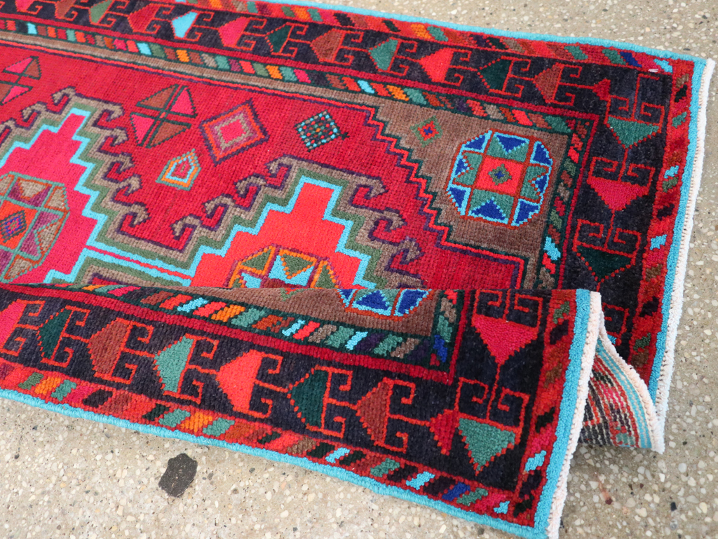 Vintage Persian Hamadan Rug, No.27370 - Staging