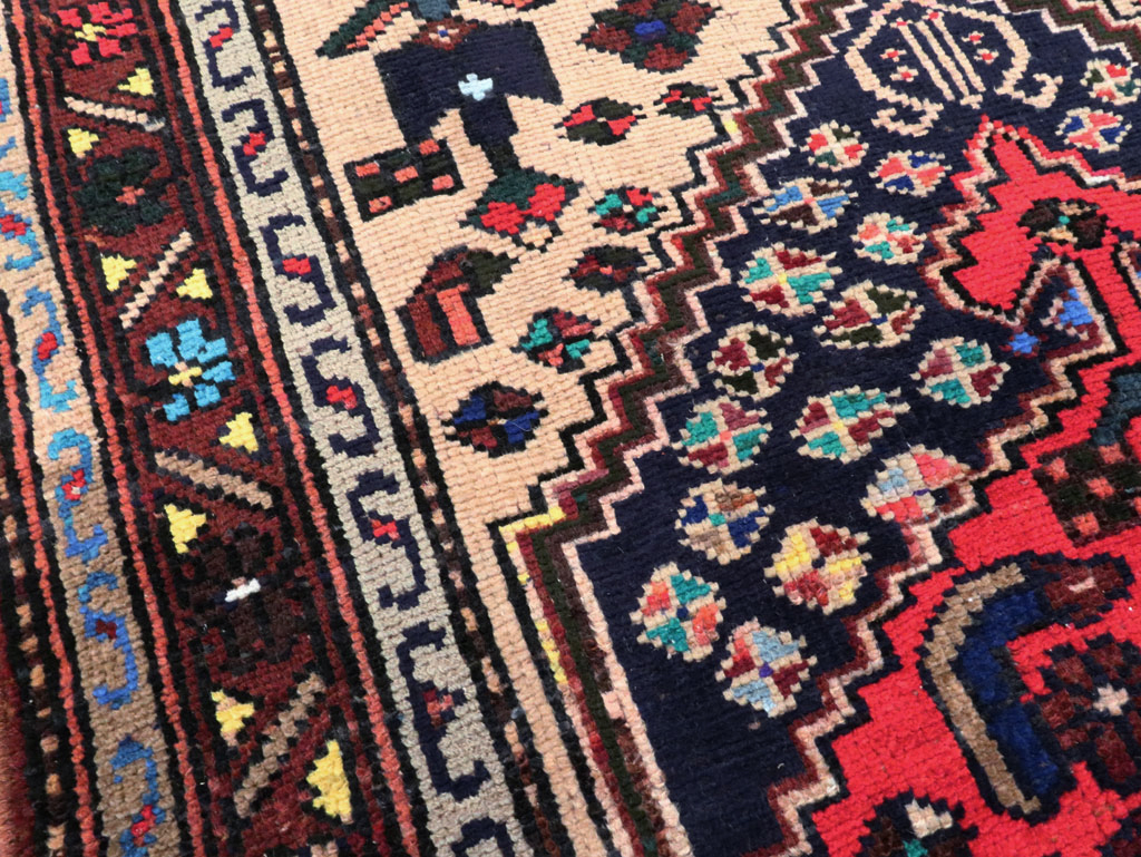 Vintage Persian Hamadan Rug, No.27371 - Staging
