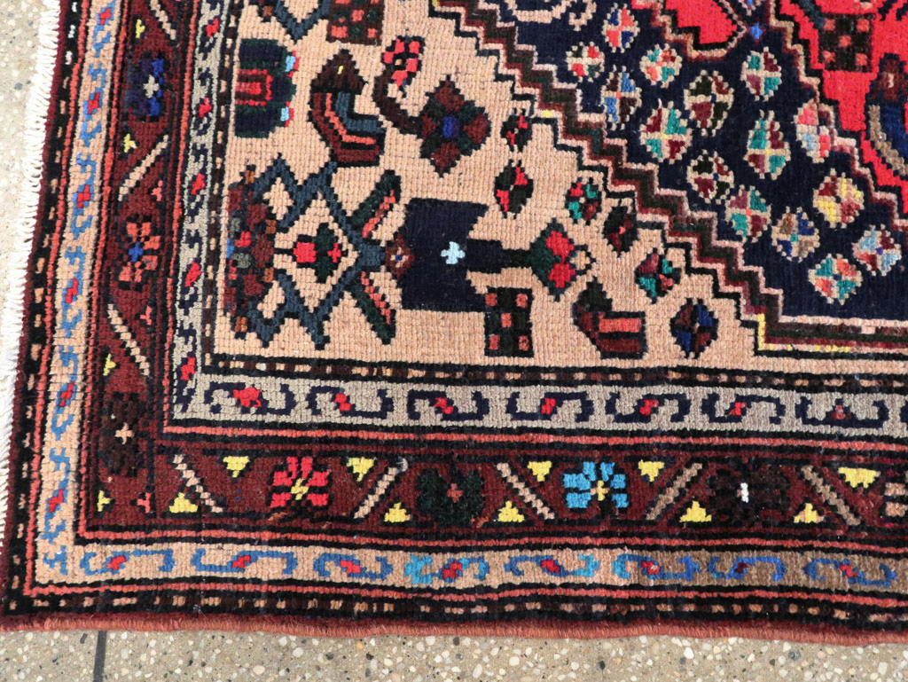 Vintage Persian Hamadan Rug, No.27371 - Staging