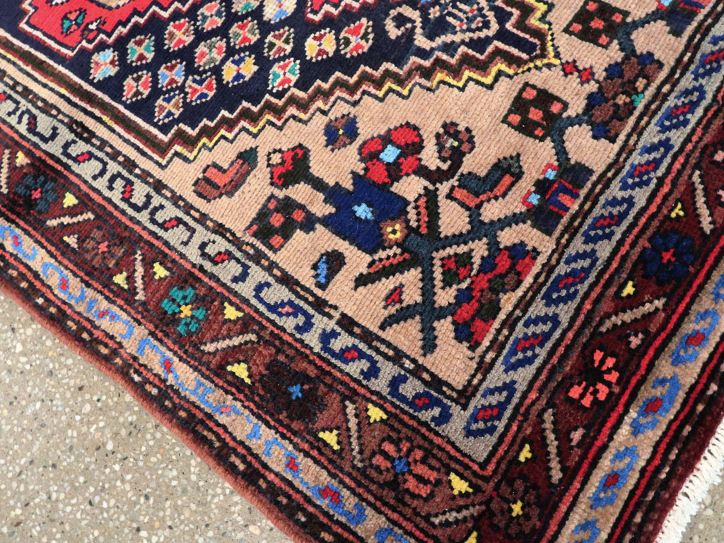 Vintage Persian Hamadan Rug, No.27371 - Staging