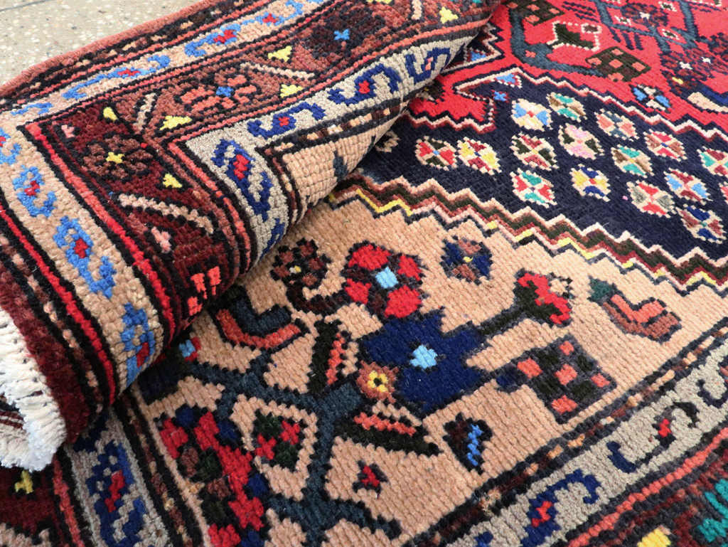 Vintage Persian Hamadan Rug, No.27371 - Staging