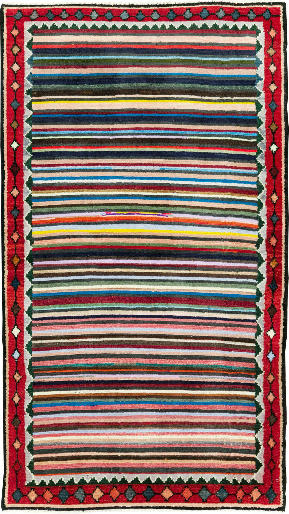 Vintage Persian Hamadan Rug, No.27374 - Staging