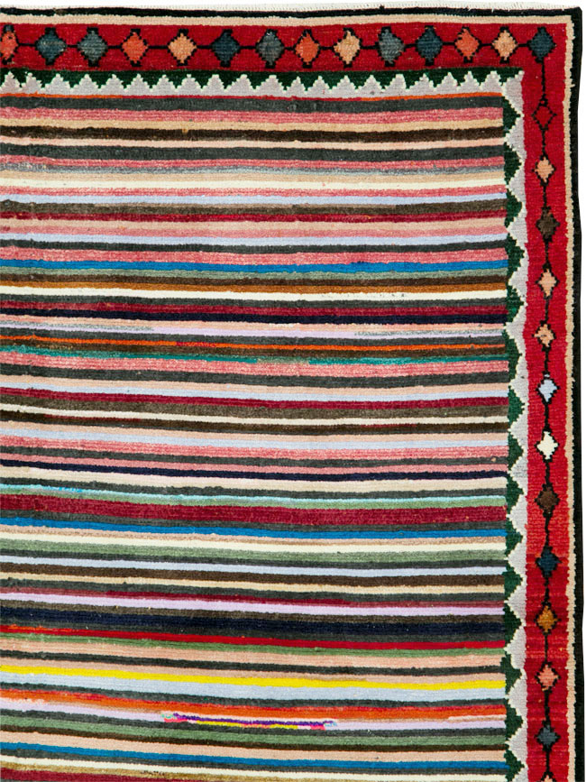 Vintage Persian Hamadan Rug, No.27374 - Staging