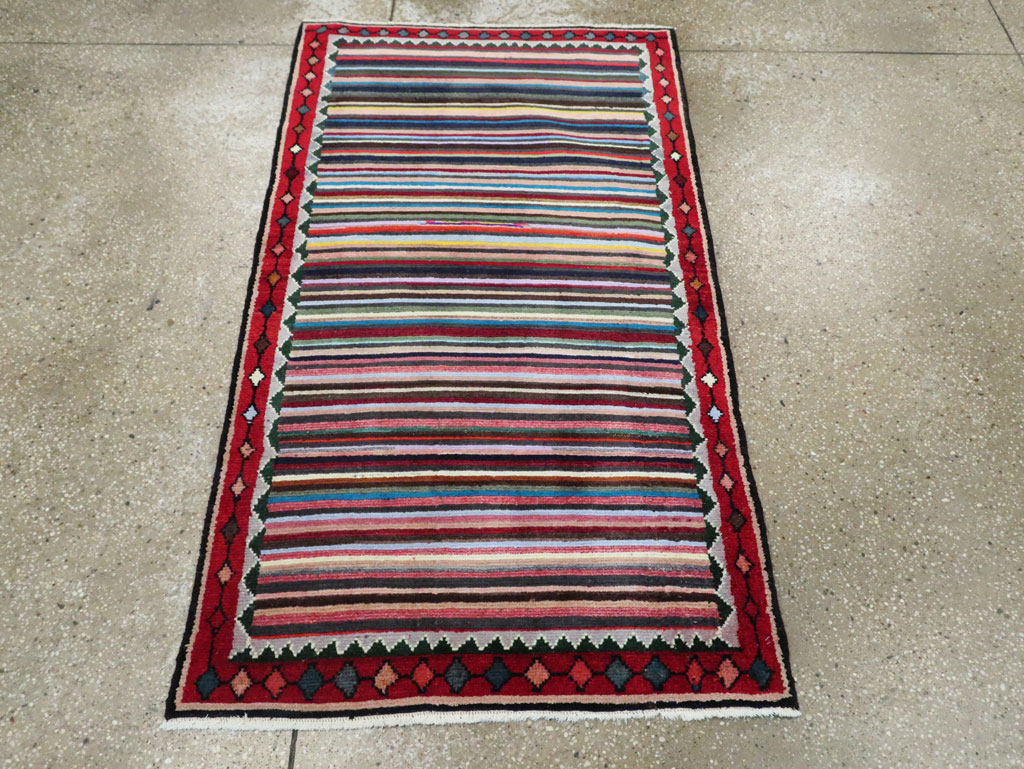 Vintage Persian Hamadan Rug, No.27374 - Staging