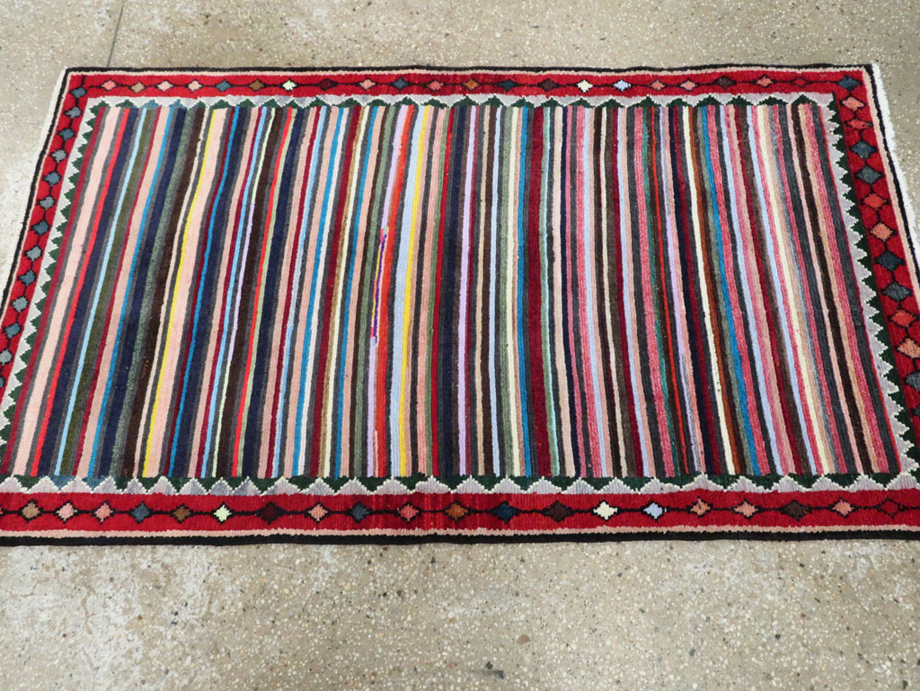 Vintage Persian Hamadan Rug, No.27374 - Staging