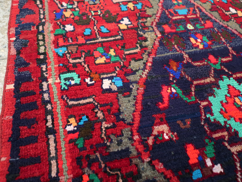Vintage Persian Hamadan Rug, No.27375 - Staging