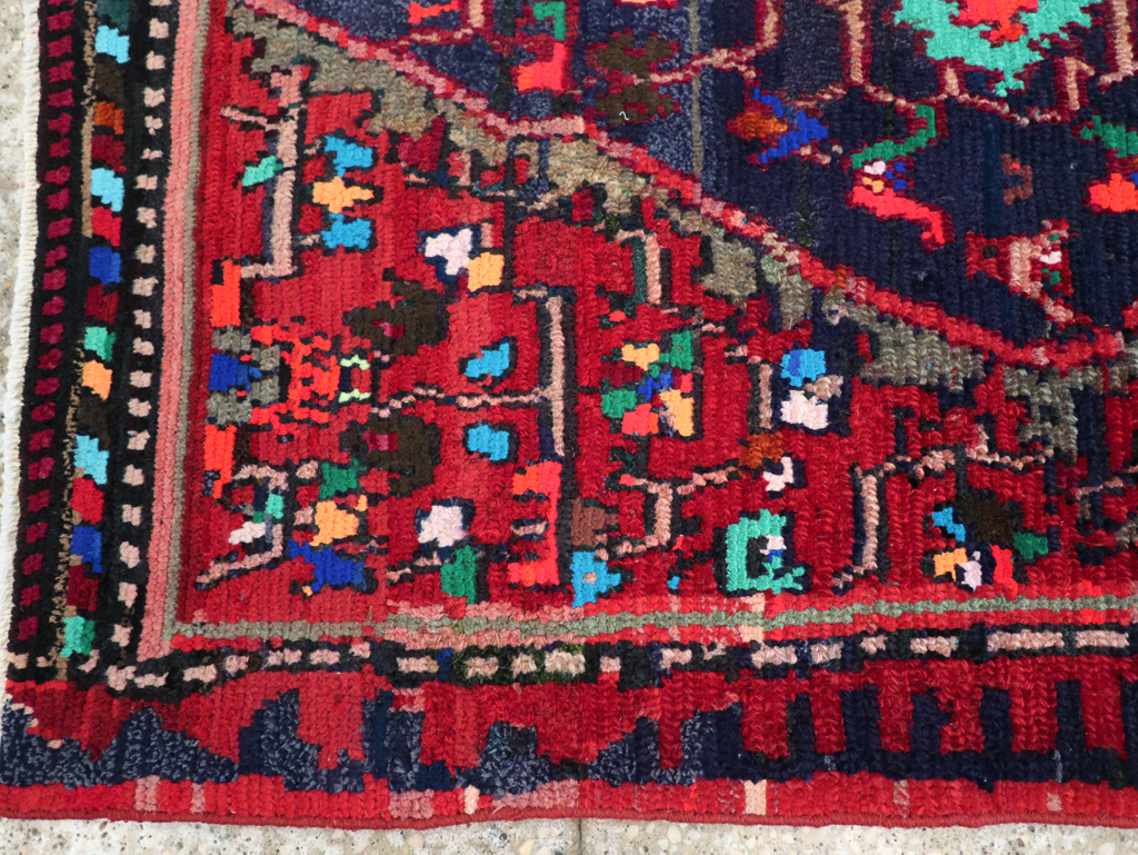 Vintage Persian Hamadan Rug, No.27375 - Staging