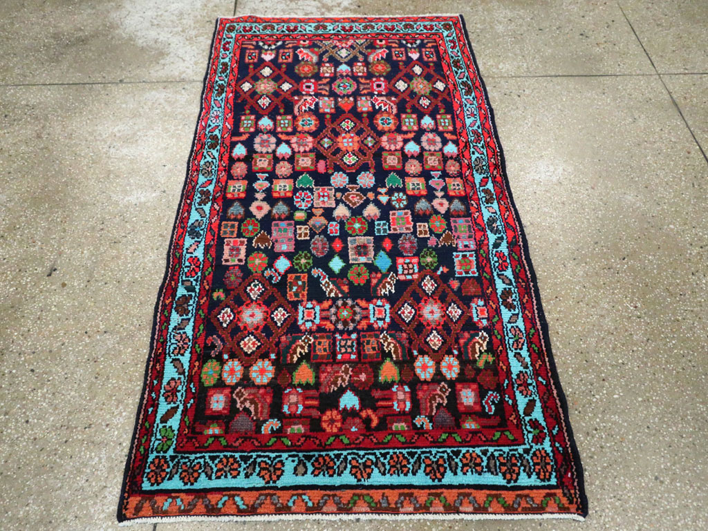 Vintage Persian Hamadan Rug, No.27378 - Staging