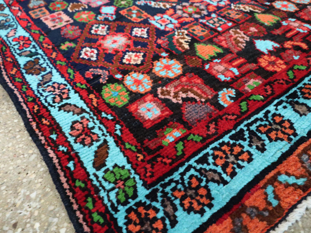 Vintage Persian Hamadan Rug, No.27378 - Staging
