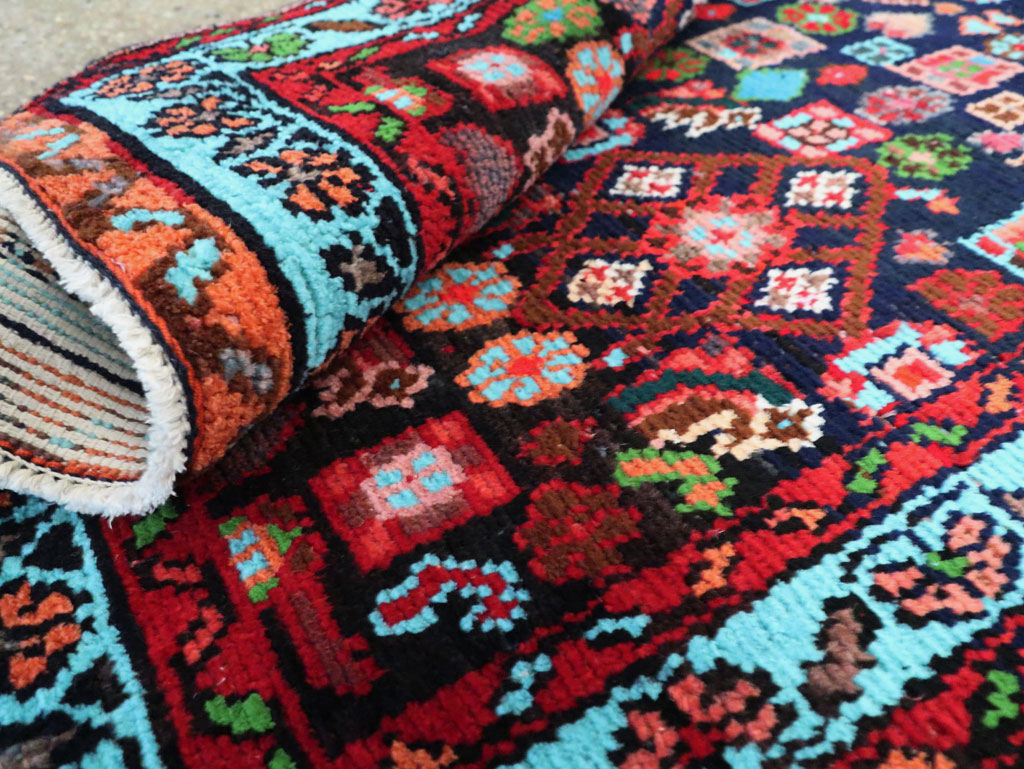 Vintage Persian Hamadan Rug, No.27378 - Staging