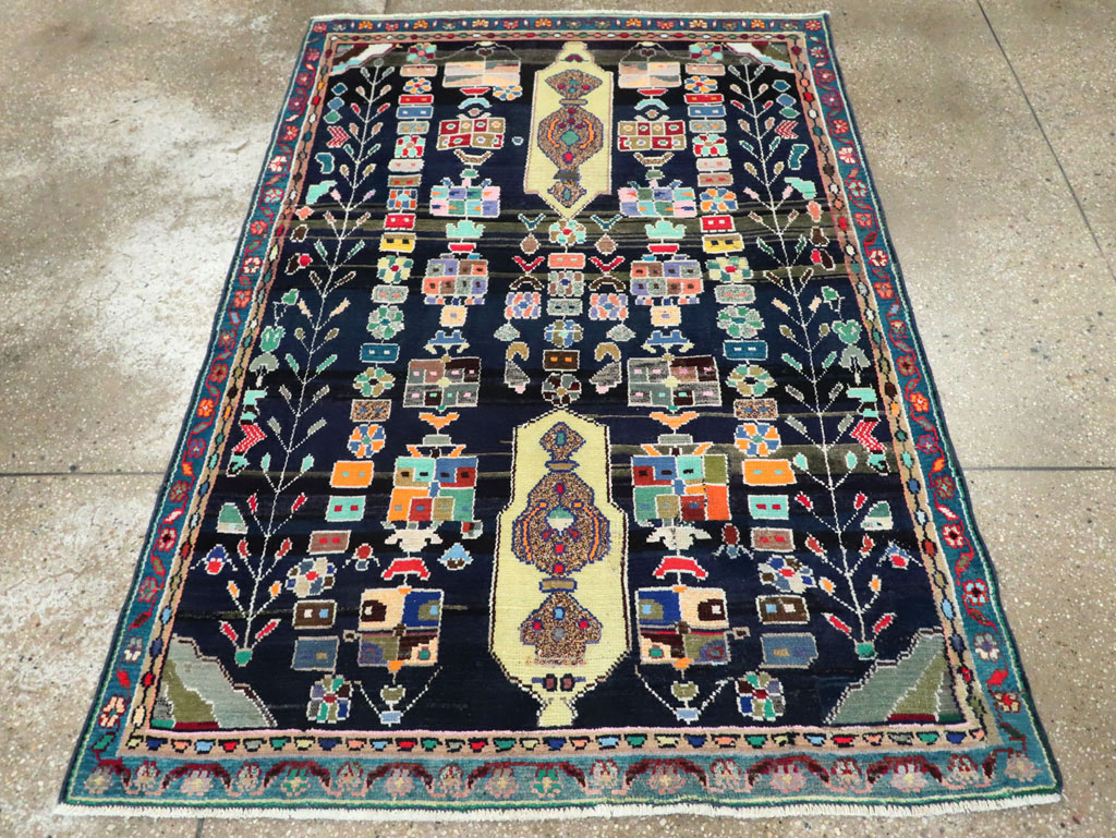 Vintage Persian Malayer Rug, No.27382 - Staging