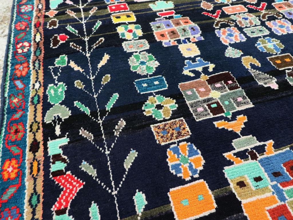 Vintage Persian Malayer Rug, No.27382 - Staging