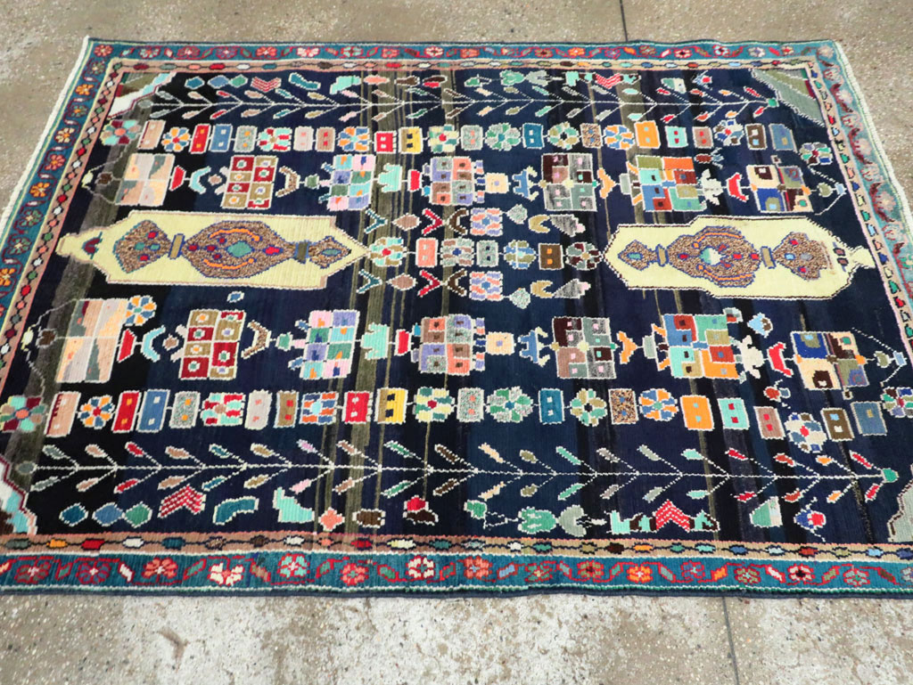 Vintage Persian Malayer Rug, No.27382 - Staging