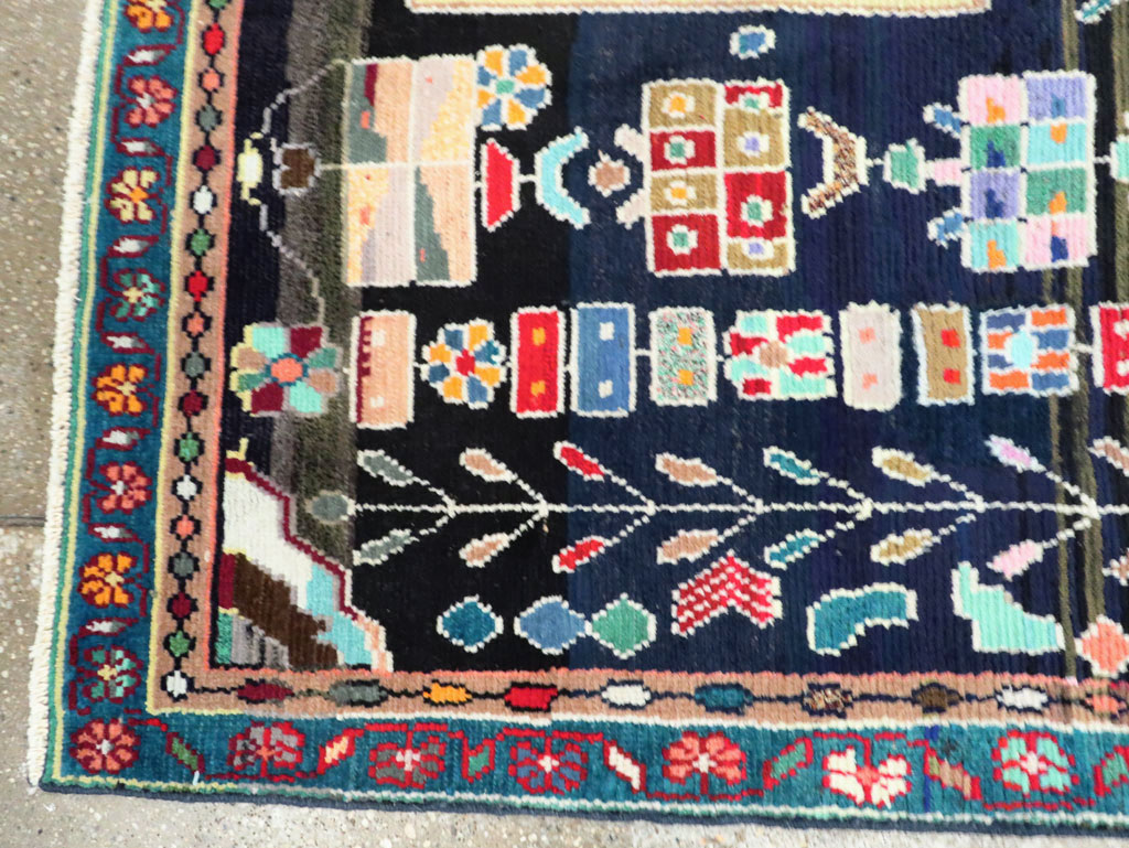 Vintage Persian Malayer Rug, No.27382 - Staging