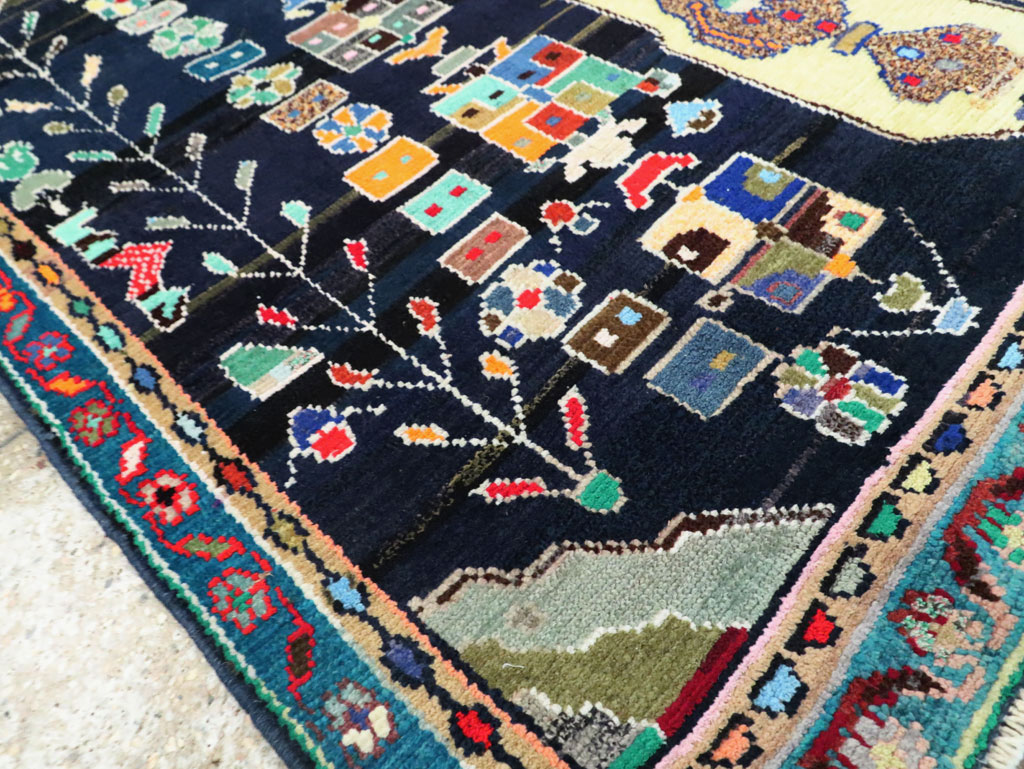 Vintage Persian Malayer Rug, No.27382 - Staging