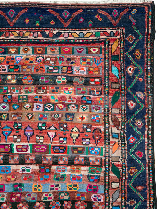 Vintage Persian Hamadan Rug, No.27383 - Staging