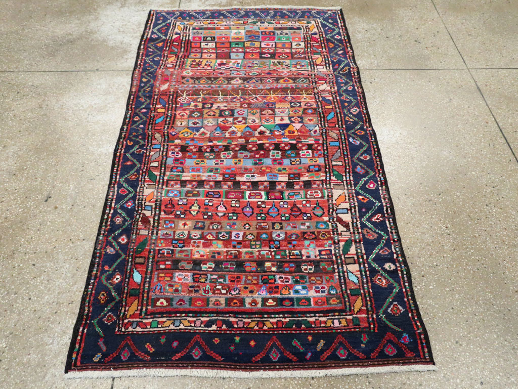 Vintage Persian Hamadan Rug, No.27383 - Staging