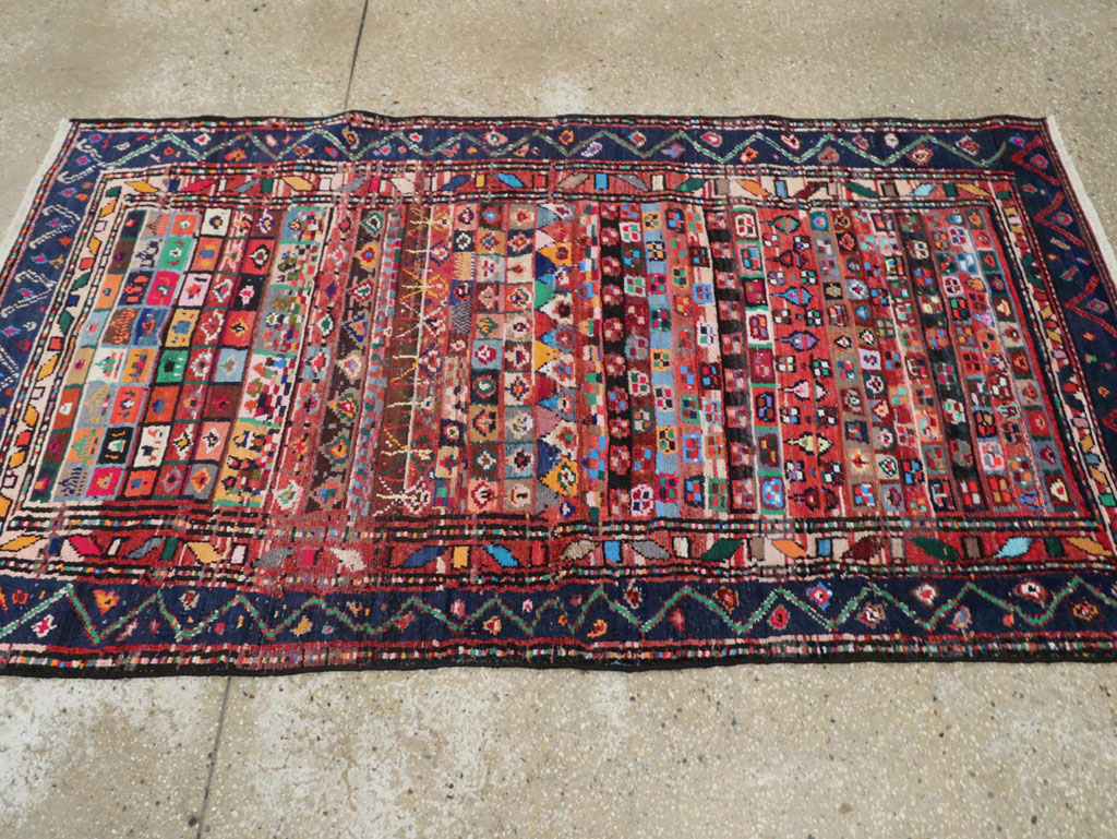 Vintage Persian Hamadan Rug, No.27383 - Staging