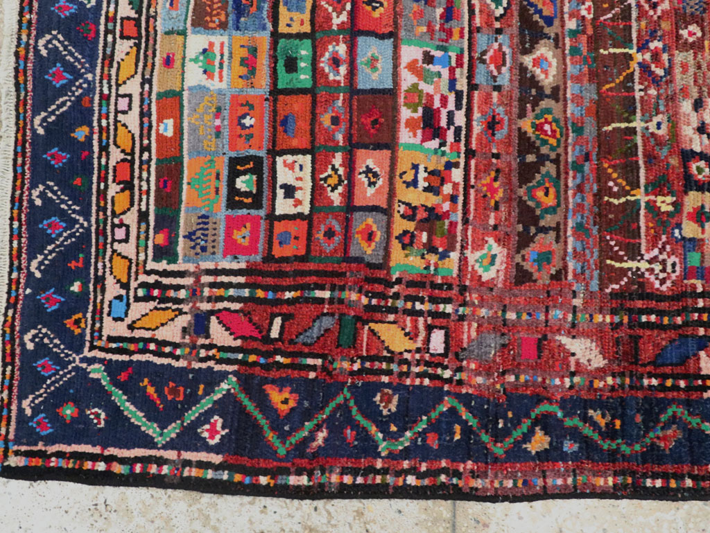 Vintage Persian Hamadan Rug, No.27383 - Staging