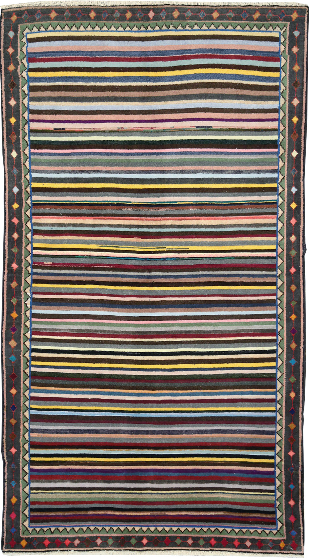 Vintage Persian Kashan Rug, No.27384 - Staging