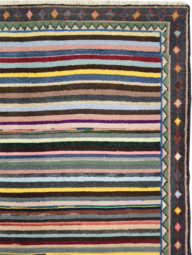 Vintage Persian Kashan Rug, No.27384 - Staging