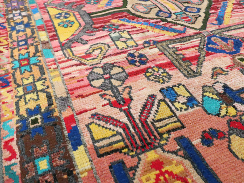 Vintage Persian Hamadan Rug, No.27392 - Staging