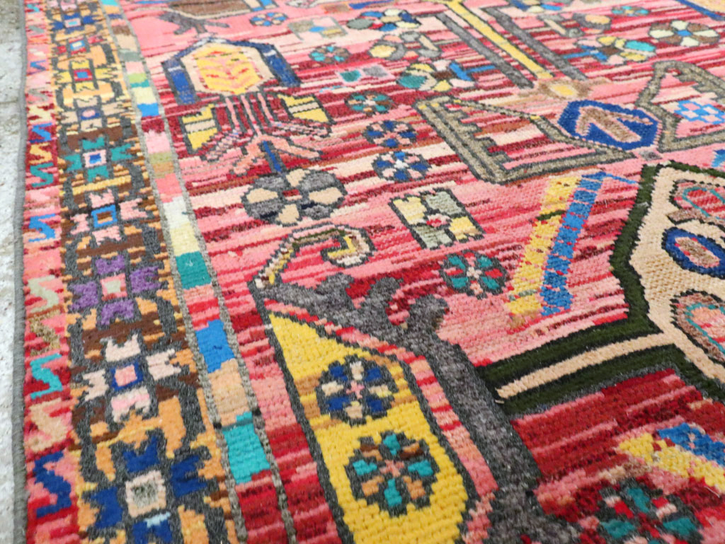 Vintage Persian Hamadan Rug, No.27392 - Staging