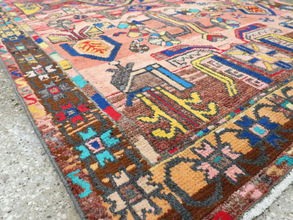 Vintage Persian Hamadan Rug, No.27392 - Staging