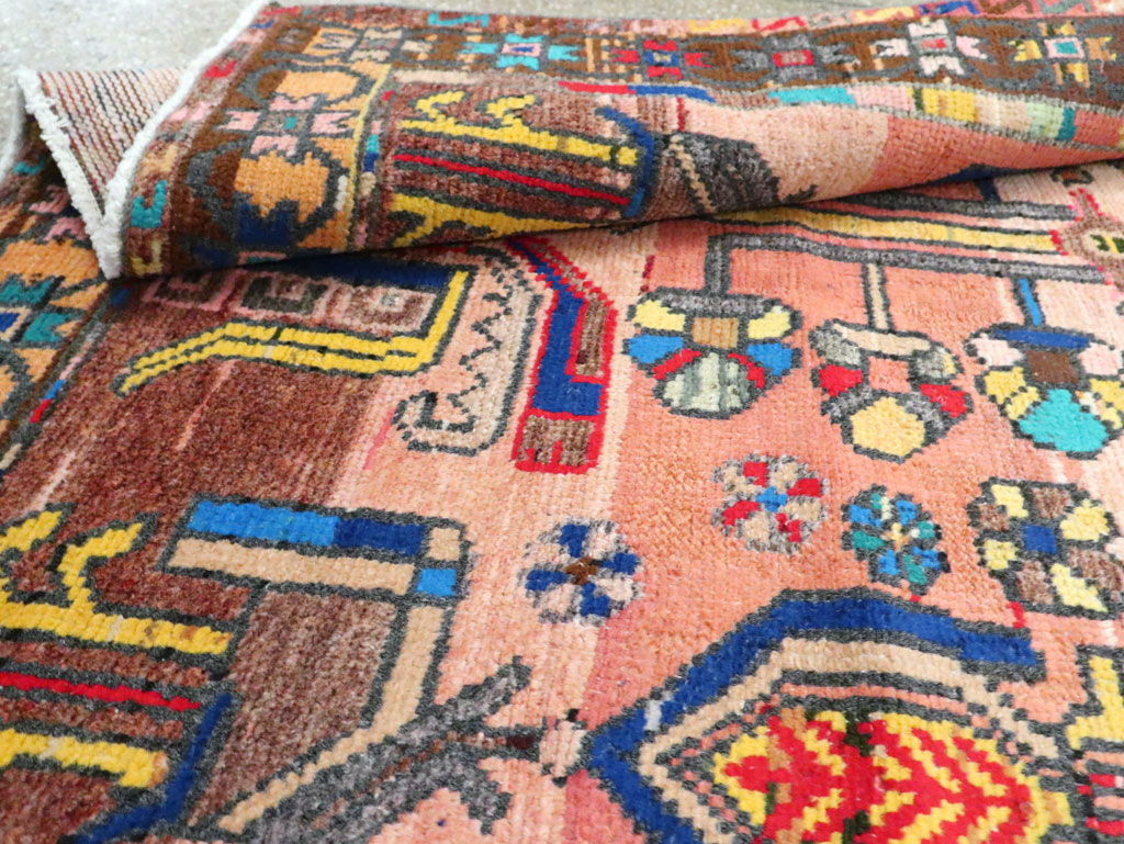 Vintage Persian Hamadan Rug, No.27392 - Staging