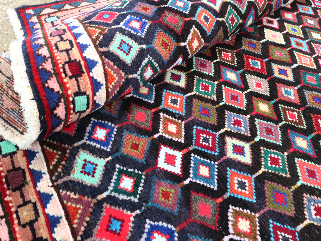 Vintage Persian Hamadan Rug, No.27393 - Staging