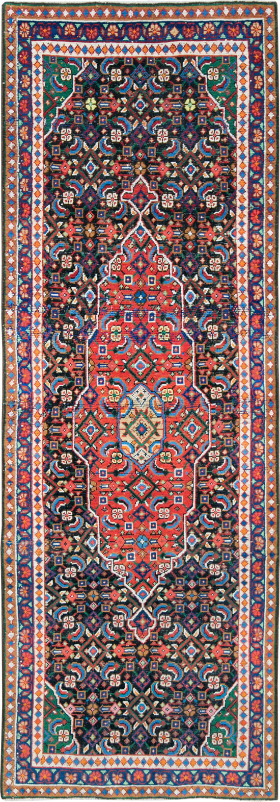 Vintage Persian Hamadan Runner, No.27397 - Staging