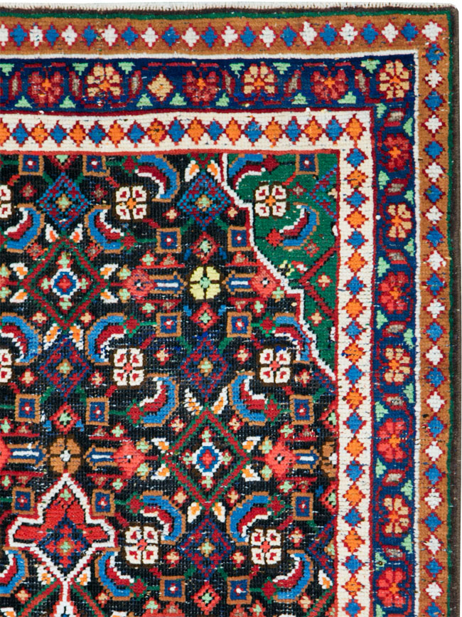 Vintage Persian Hamadan Runner, No.27397 - Staging