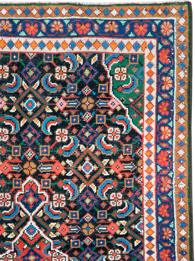 Vintage Persian Hamadan Runner, No.27397 - Staging