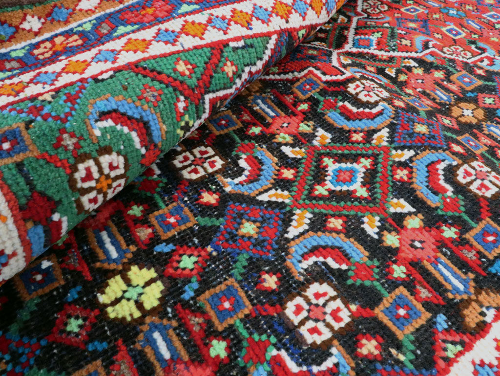 Vintage Persian Hamadan Runner, No.27397 - Staging