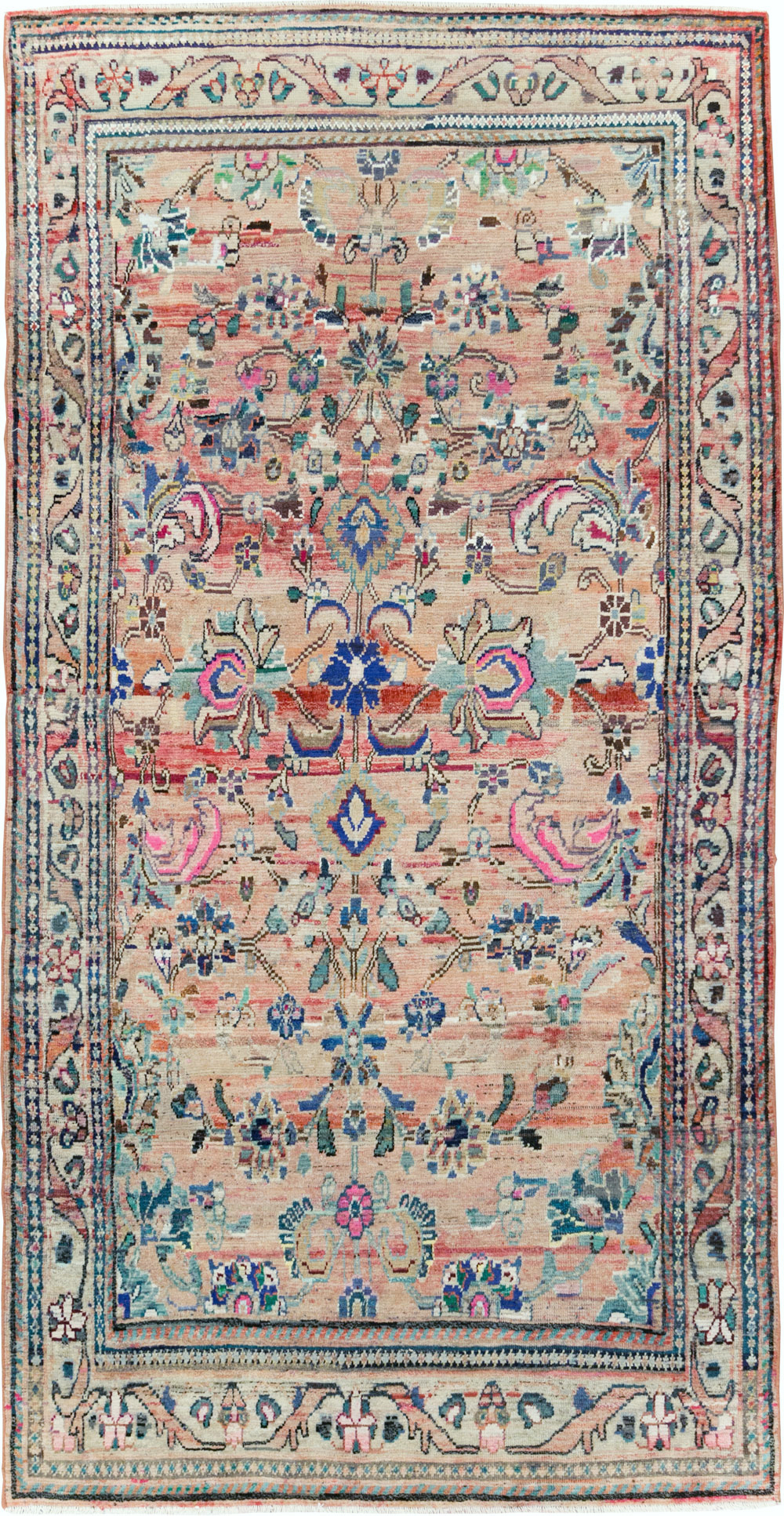 Vintage Persian Mahal Gallery Rug, No.27398 - Staging