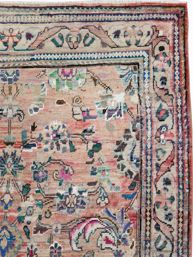 Vintage Persian Mahal Gallery Rug, No.27398 - Staging