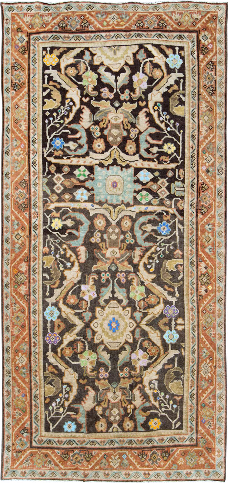 Vintage Persian Mahal Gallery Rug, No.27399 - Staging
