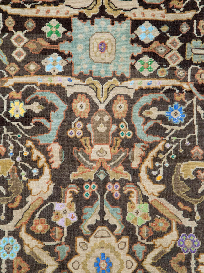 Vintage Persian Mahal Gallery Rug, No.27399 - Staging