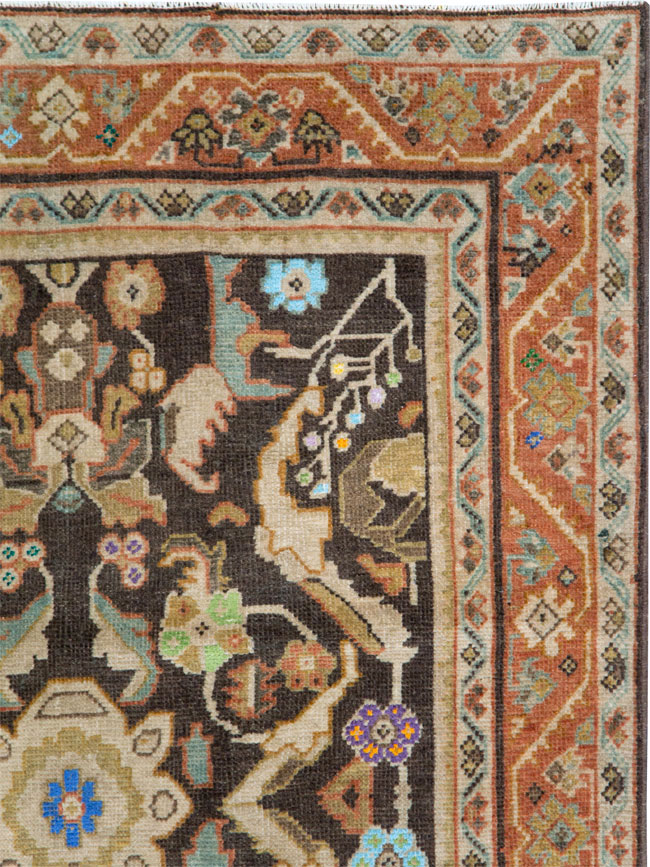 Vintage Persian Mahal Gallery Rug, No.27399 - Staging