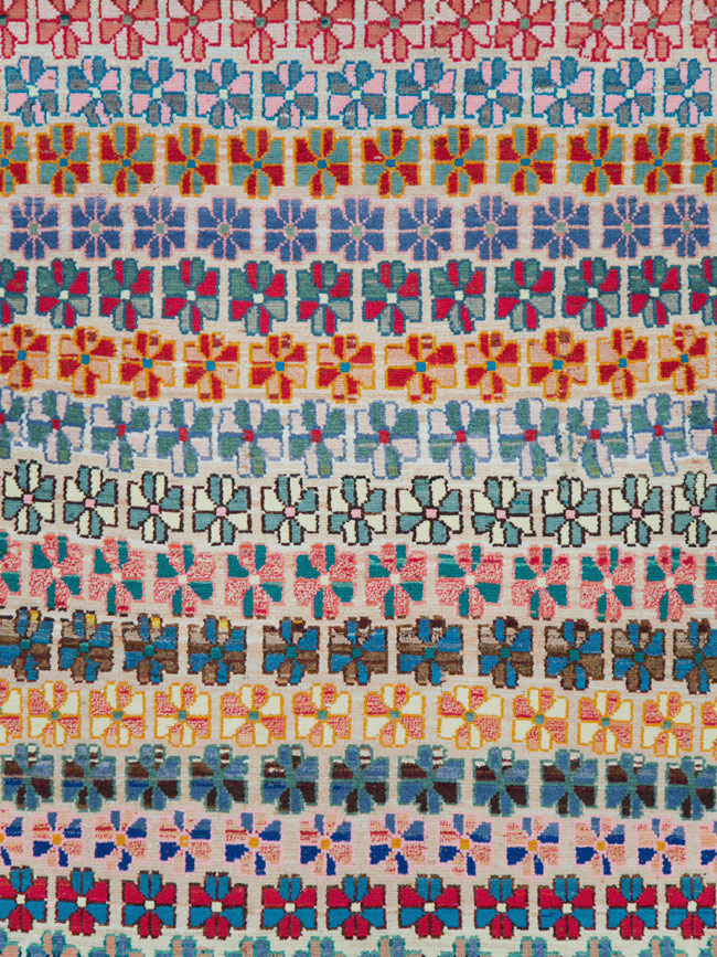 Vintage Persian Hamadan Gallery Rug, No.27406 - Staging