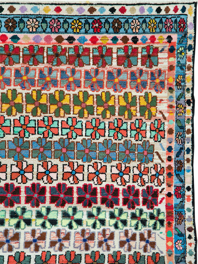 Vintage Persian Hamadan Gallery Rug, No.27406 - Staging