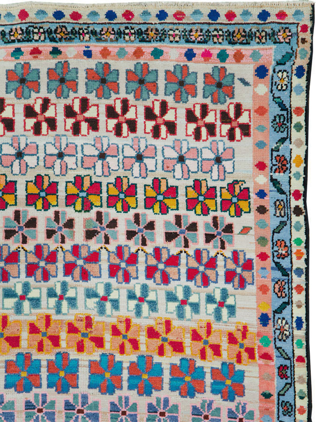 Vintage Persian Hamadan Gallery Rug, No.27406 - Staging