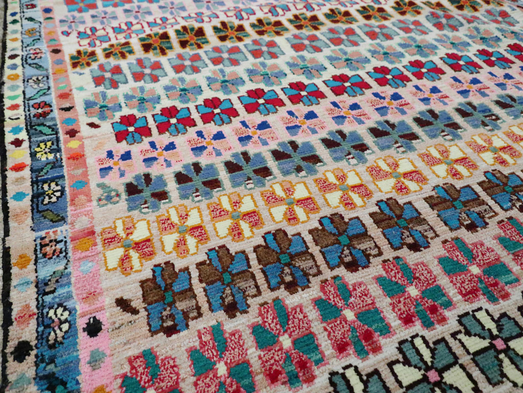 Vintage Persian Hamadan Gallery Rug, No.27406 - Staging