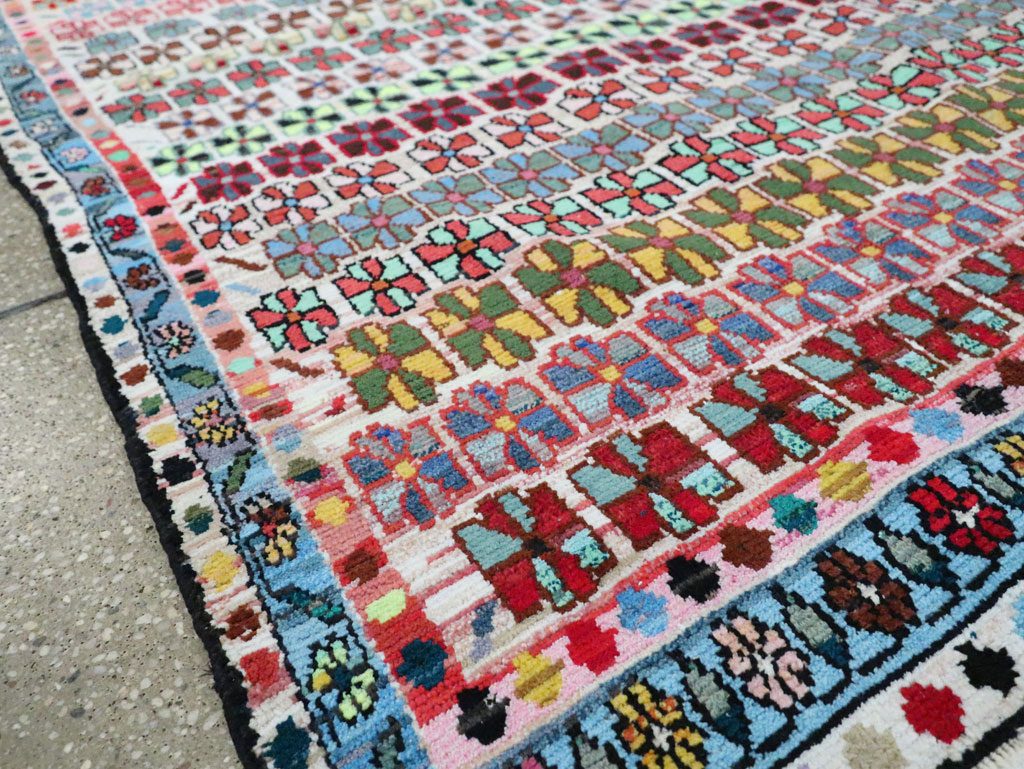 Vintage Persian Hamadan Gallery Rug, No.27406 - Staging