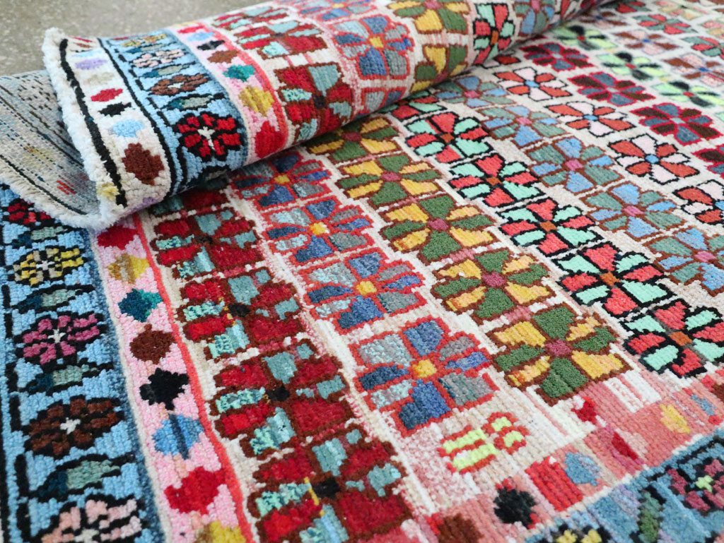 Vintage Persian Hamadan Gallery Rug, No.27406 - Staging